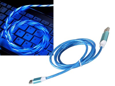 Type C USB Flowing Light Cable 2.4A Fast Charging Data Cord
