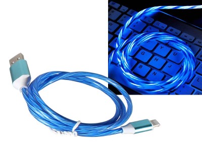 8 Pin USB Flowing Light Cable 2.4A Fast Charging Data Cord