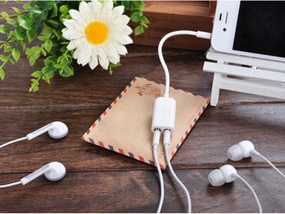 Headphone Splitter Cable for iPhone 4 4S iPod