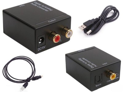 Coaxial Optical to RCA Converter with Accessories