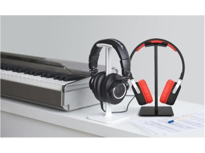 Portable Headset Stand Holder Display Shelf Rack Hanger - Black