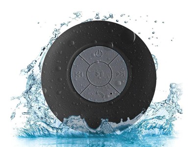 Waterproof Bluetooth Shower Hands-free Portable Speaker - Black