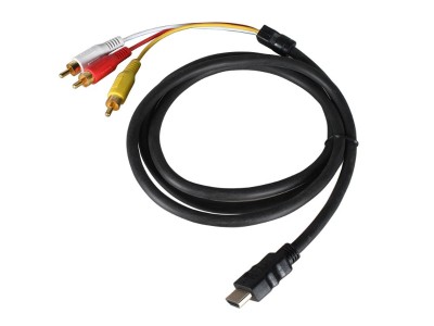 HDMI to 3-RCA AV Cable for STB & HDTV