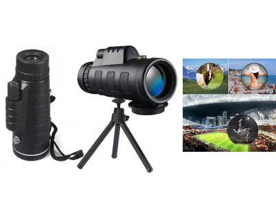 HD Monocular Telescope Kit, 8x40, with Phone Mount