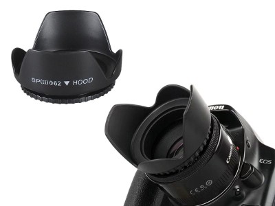 Camera Lens Hood 62mm Lotus Shape