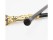 Folding Gentleman's Walking Cane (Black/Gold Alloy)