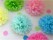 5 x Apple Green Tissue Paper Pom Pom Wedding Decoration
