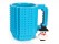 Creative Build-On Brick Mug - Blue