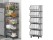 5-Tier Stackable Metal Storage Cart - Kitchen, Office, Wheels