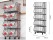 5-Tier Stackable Metal Storage Cart - Kitchen, Office, Wheels
