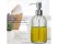Glass Soap Dispenser, 500ml, Diamond Cut, Stainless Steel Pump