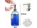 Glass Soap Dispenser, 500ml, Diamond Cut, Stainless Steel Pump