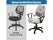 Printed Stretch Office Chair Backrest Cover for Split Chairs