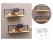 Black Wall Mounted Display Rack Floating Shelf 45.3x12x15cm