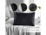 Fashion Satin Pillow Case Cover Black-2PCS