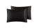 Fashion Satin Pillow Case Cover Black-2PCS
