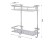 2 Tier Bathroom Rack with Hook Mounted Storage