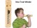 Wooden Train Whistle Toy with 4-Tone Sound