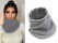 Polar Fleece Neck Warmer Scarf - Light Grey