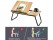Walnut Folding Bed Desk: 5-Angle Adjustable Laptop Tray