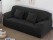 Black 3-Seater Couch Cover, Stretchable & Washable