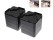 8pcs Black Cuboid Bed Riser