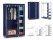 Navy Blue Functional Clothes Wardrobe with Storage Shelves