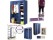 Navy Blue Functional Clothes Wardrobe with Storage Shelves