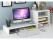 Monitor/TV Stand,Keyboard Storage White