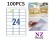 A4 Labels Sticker 24's 100 Sheets