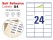 A4 Labels Sticker 24's 100 Sheets