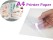 A4 Sticker Paper Clear Vinyl Printing Stickers Transparent x 50