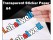 A4 Sticker Paper Clear Vinyl Printing Stickers Transparent x 50