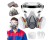 Paint & Gas Half-Face Respirator Mask Kit with Goggles
