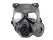 Airsoft Costume Fog GAS Proctection Mask + Fan Black
