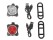 Rechargeable USB Bike Light Set Front and Rear Bike Light
