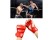 Red PU Leather Boxing Punching Gloves
