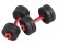10kg Exercise Fitness Adjustable Rubber Weights Dumbbel (Black)