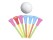 50-Pack 83mm Plastic Golf Tees for Golfers