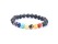 7 Chakra Lava Rock Bracelet Yoga Bracelet