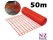 Orange Safety Fencing Mesh Barrier Net 50M