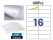 A4 Labels Sticker 16's 100 Sheets