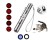 5-in-1 USB Cat & Dog Laser Pointer Toy w/ Flashlight