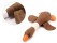 Wild Goose Squeaker Toy Pet Chew Toy Brown for Dog/Cat (Brown)