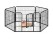 6 Panels Pet Dog Playpen Play Pen