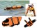 Orange Dog Swimsuit Life Jacket - Size S