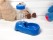 Automatic Water Dispenser Pet Food Dish Bowl Feeder Blue