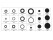125PCS 18 Sizes Rubber Grommet Eyelet Ring Gasket Assortment Kit