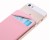 Pink Self Adhesive Credit Card Wallet for Smartphones