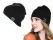 Black Bluetooth Music Headphones Knit Hat
